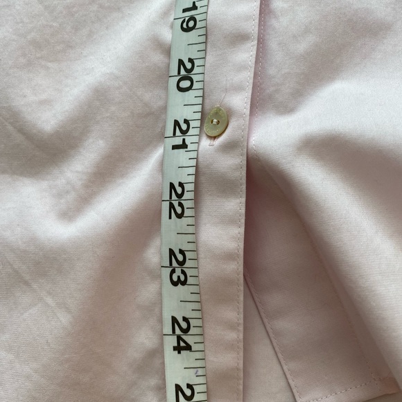 Foxcroft pink no iron button Up 3/4 Sleeve V Neck Blouse S - Picture 2 of 8